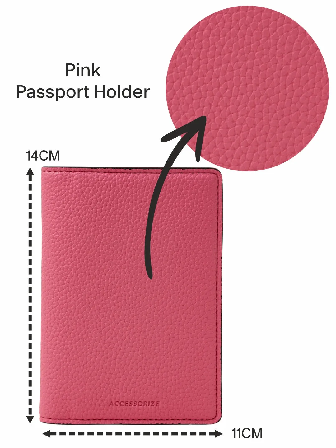 Accessorize London Women's Pink Passport Holder