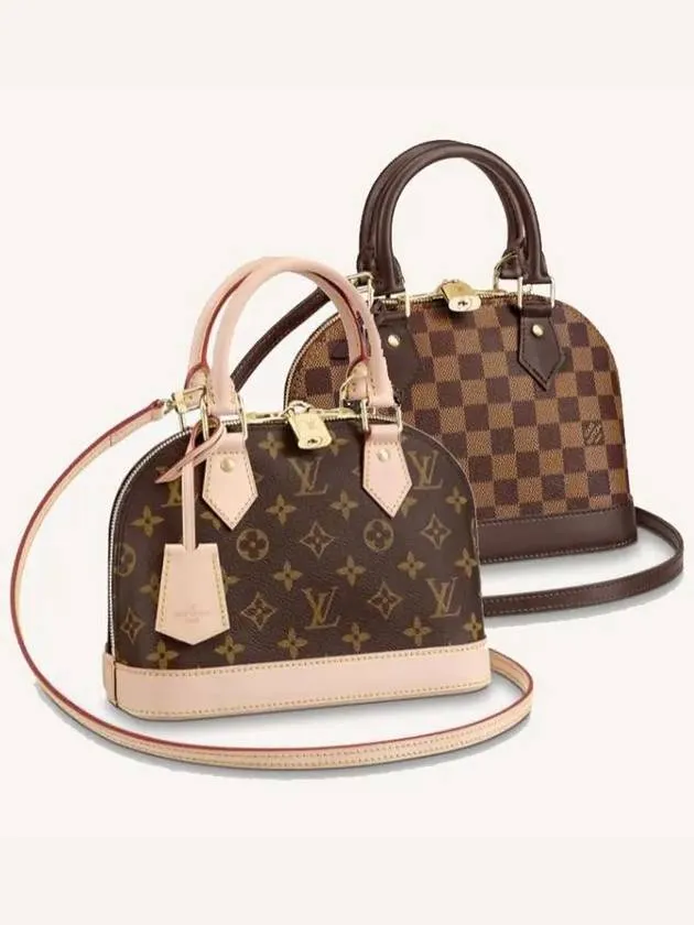 Alma BB Damier Tote Bag Brown