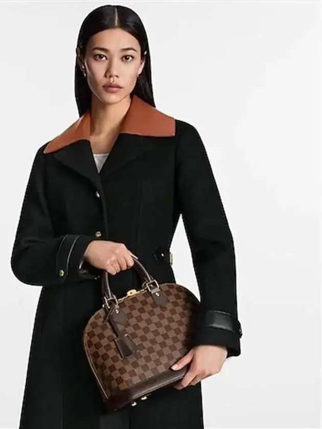 Alma PM Damier Tote Bag Brown