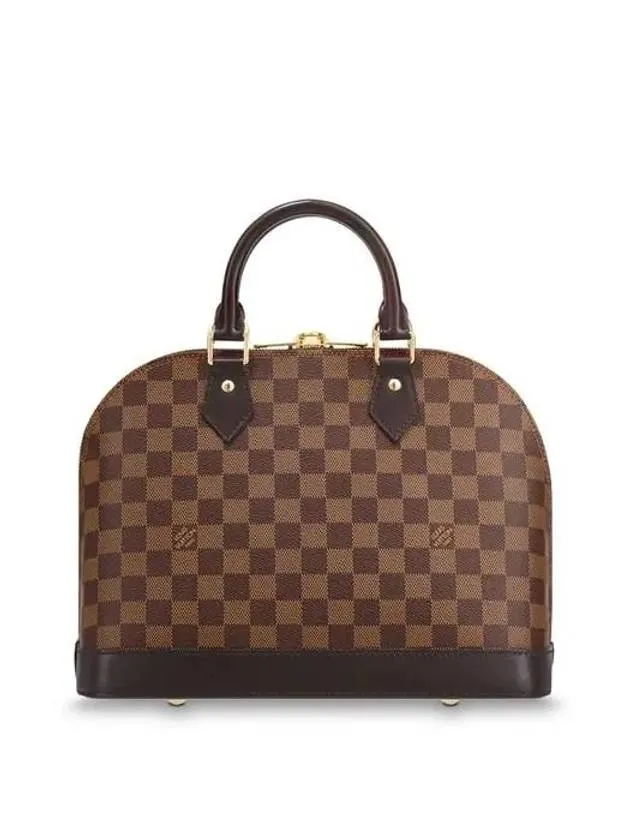 Alma PM Damier Tote Bag Brown