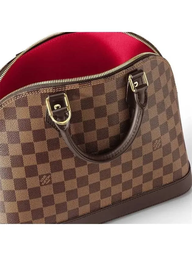 Alma PM Damier Tote Bag Brown