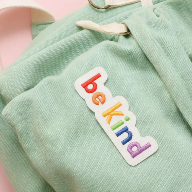 Alphabet Bags - Be Kind Embroidered Patch