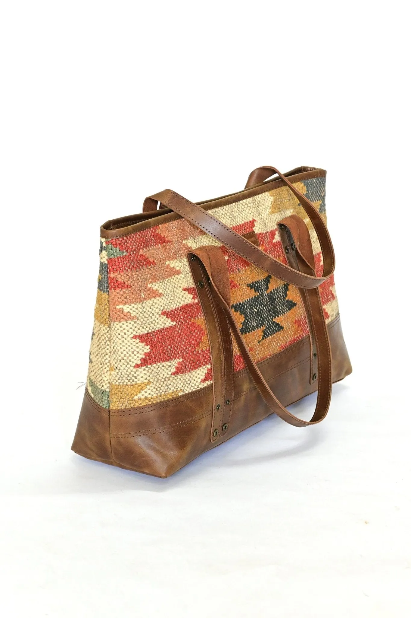 ALPINE - KILIM and LEATHER  BAG