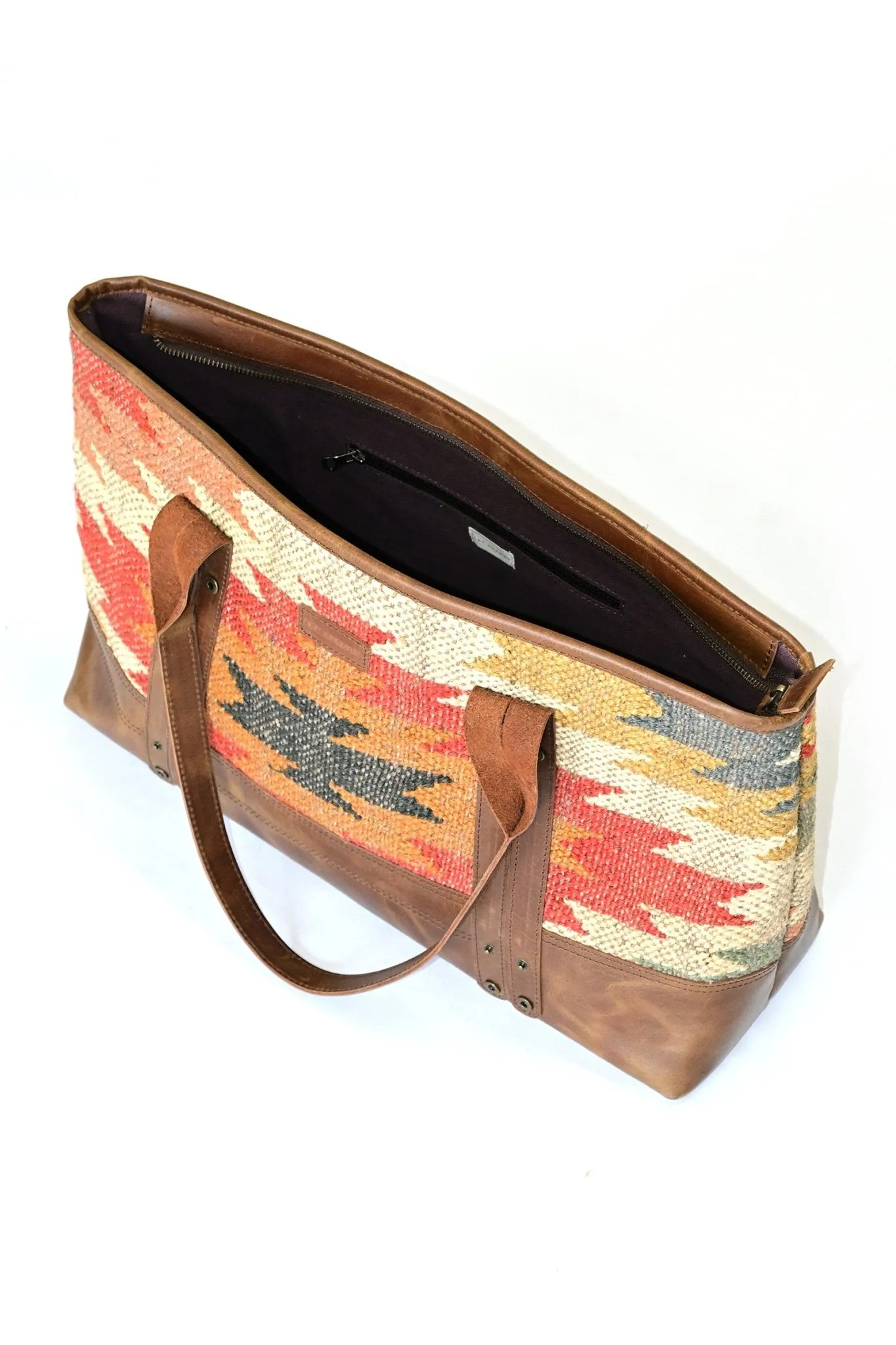 ALPINE - KILIM and LEATHER  BAG