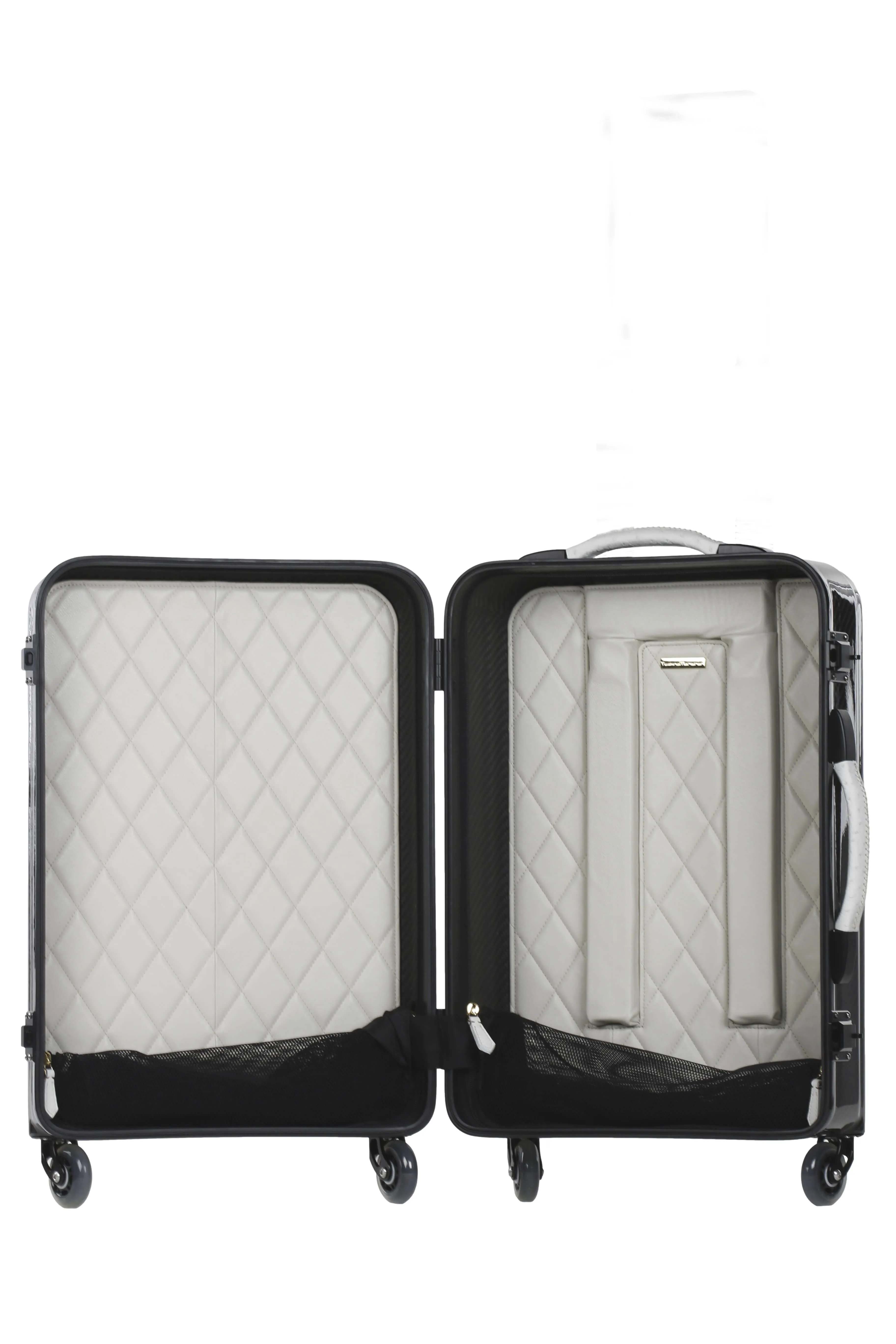 Aurum Carbon Fiber Cabin Trolley, Glossy, Ostrich White