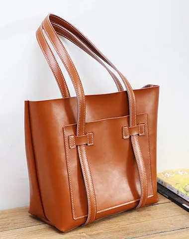 Black LEATHER WOMEN Tote BAGs Handmade Strap Cute Shopper Tote Purses FOR WOMEN