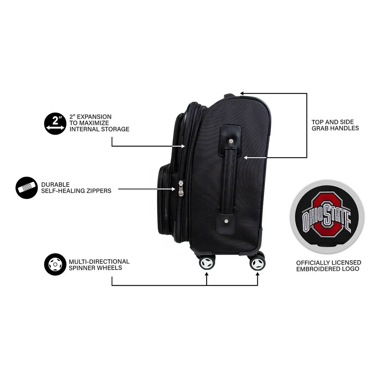 Boston Bruins 21" Carry-on Spinner Luggage