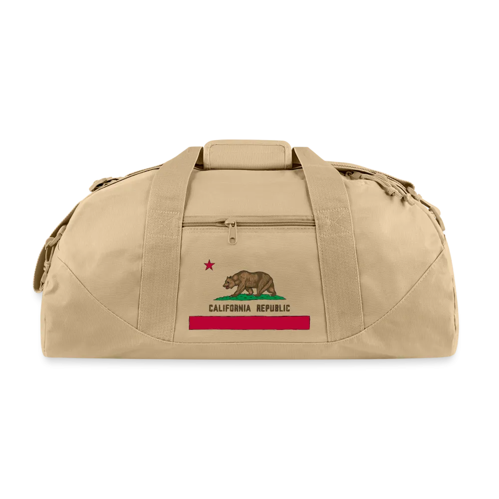 California Republic Flag Recycled Duffel Bag