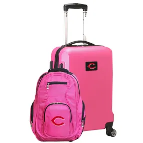 Cincinnati Reds Deluxe 2-Piece Backpack and Carry on Set in Pink