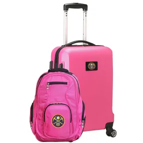 Denver Nuggets Deluxe 2-Piece Backpack and Carry on Set in Pink