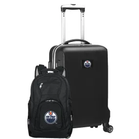 Edmonton Oilers Deluxe 2-Piece Backpack and Carry-on Set in Black