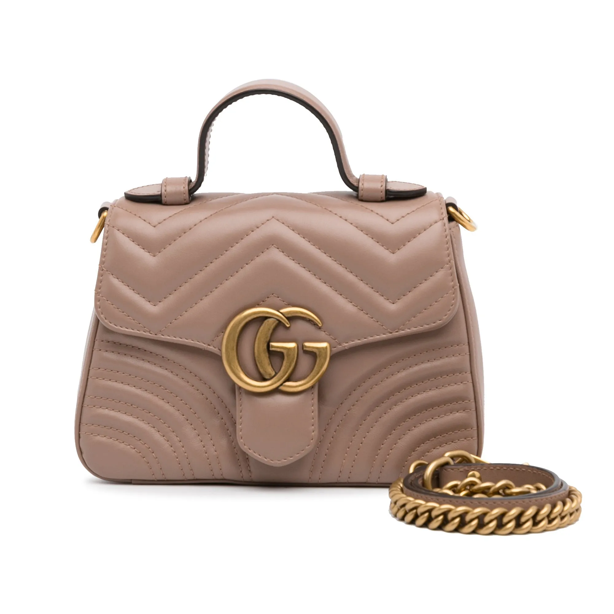 Gucci GG Marmont Top Handle Brown