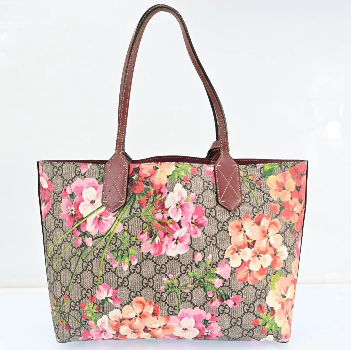 Gucci Gg Supreme Canvas Blooms Tote