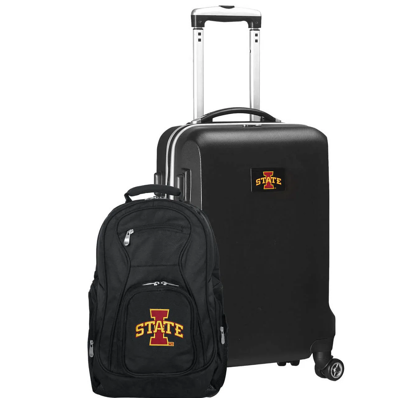 Iowa State Cyclones Deluxe 2-Piece Backpack and Carry on Set in Black