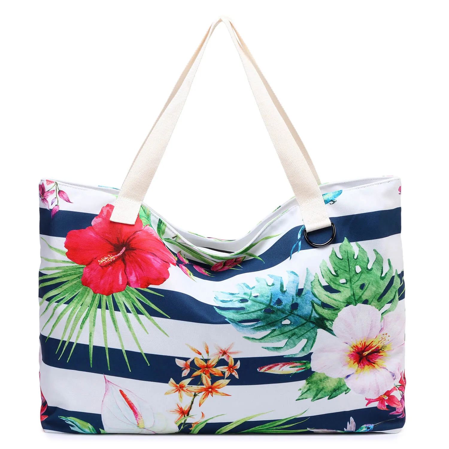 JANSBEN XXL Large Beach Bags with Zipper