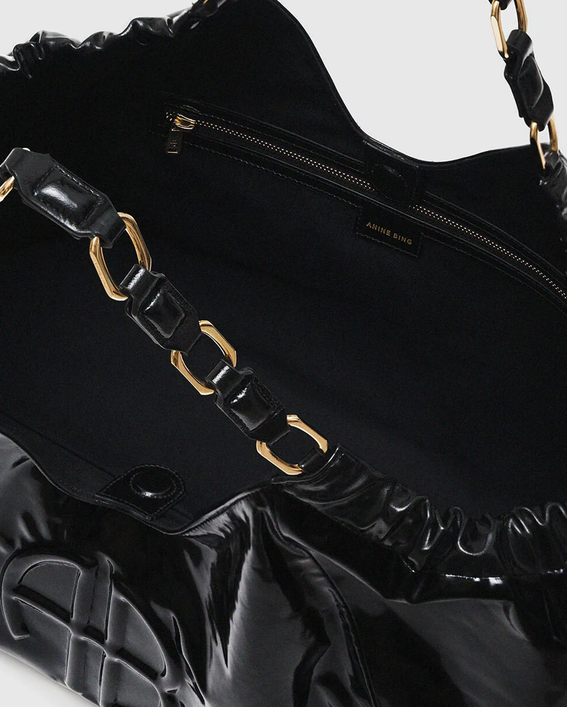 KATE TOTE / HIGH SHINE BLACK