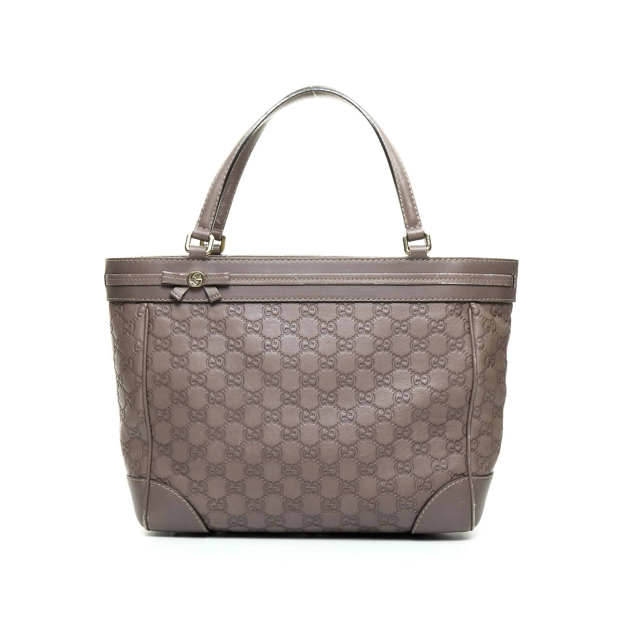 Mayfair Brown Tote Bag in Guccissima Leather, Light Gold hardware