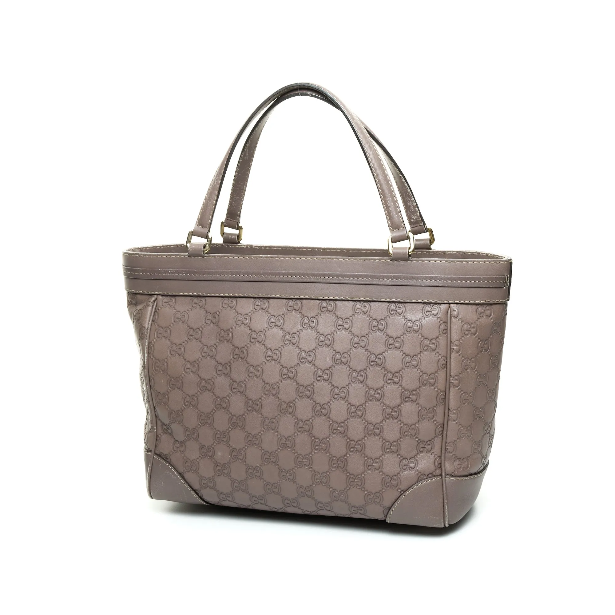 Mayfair Brown Tote Bag in Guccissima Leather, Light Gold hardware