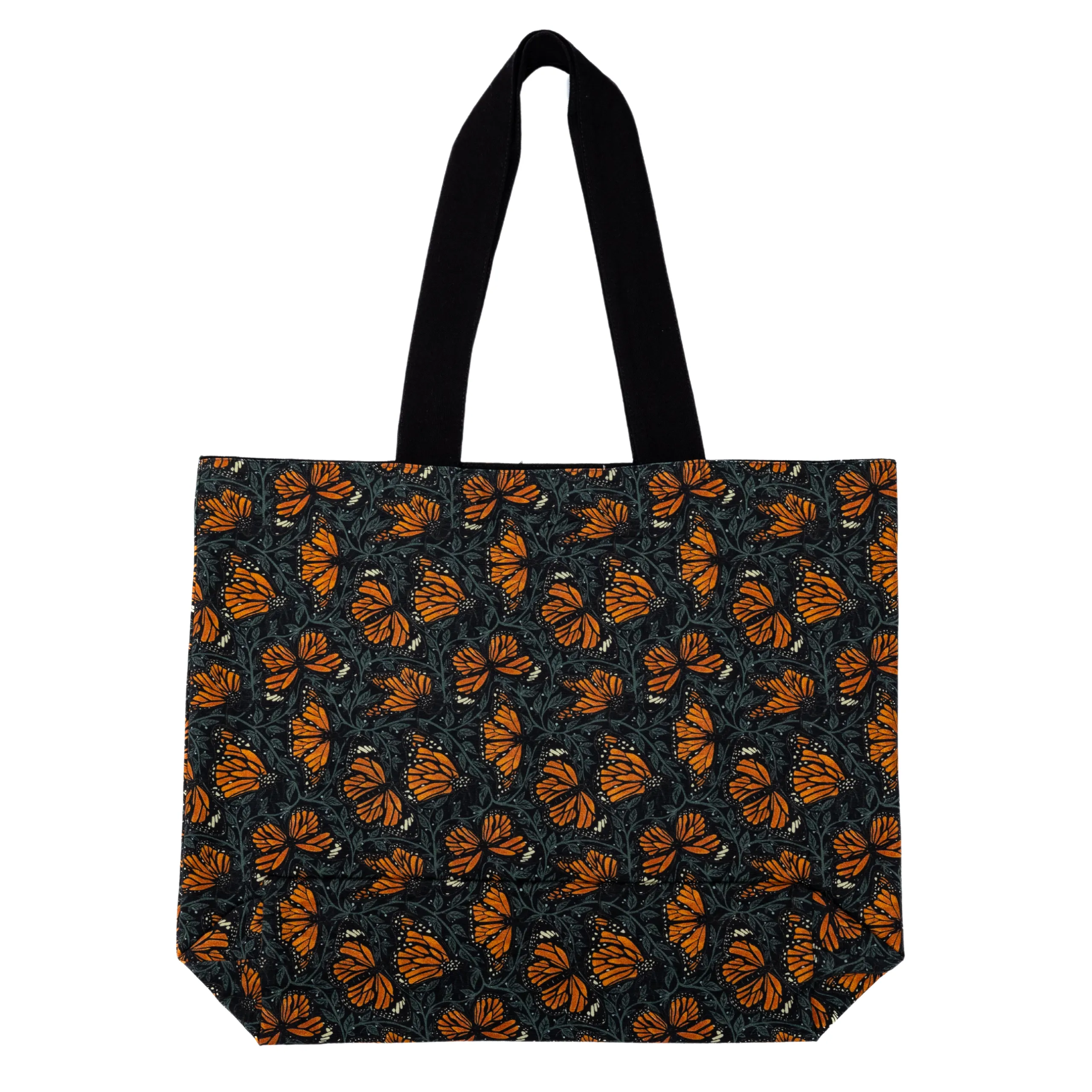 Monarch Butterfly Reversible Canvas Tote Bag