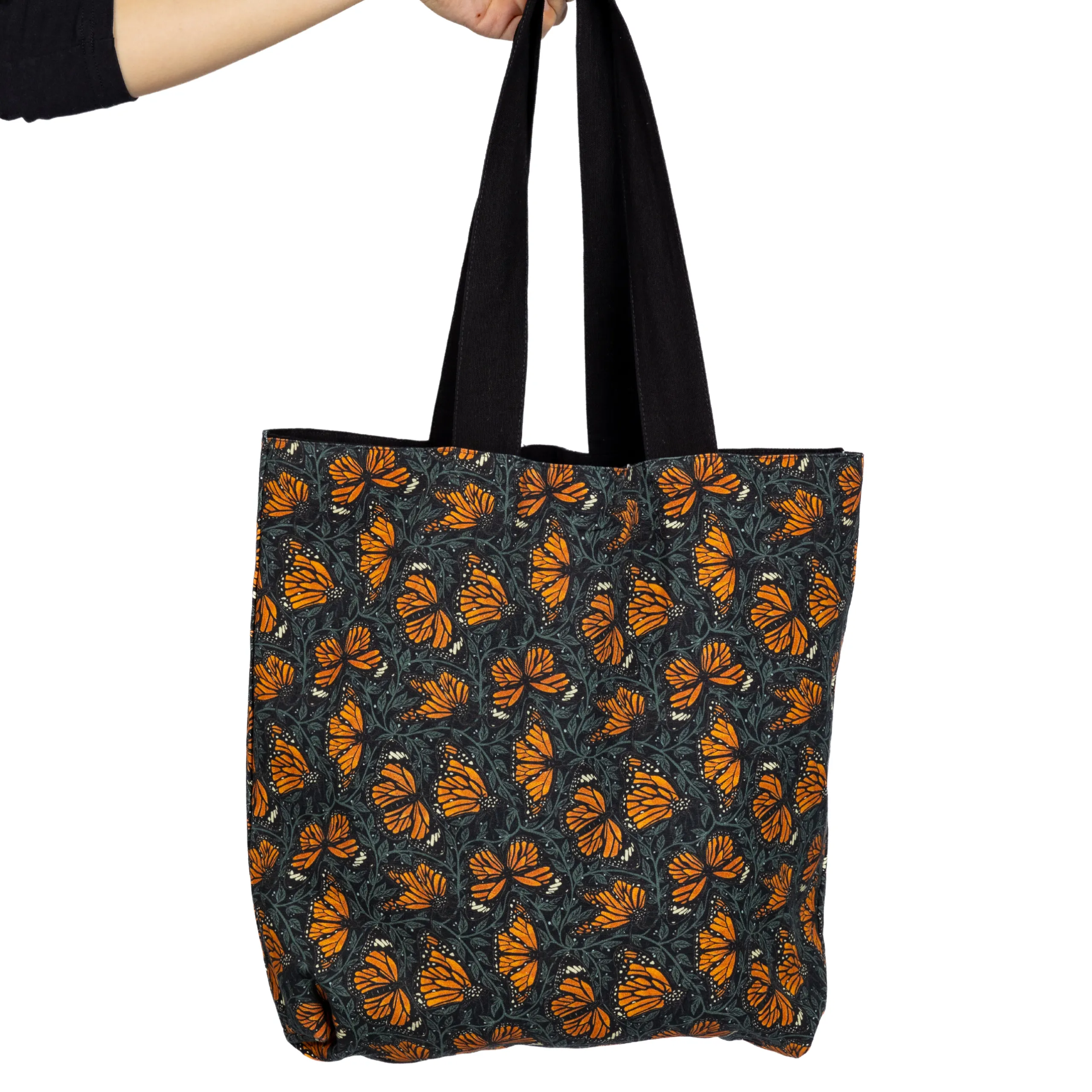 Monarch Butterfly Reversible Canvas Tote Bag