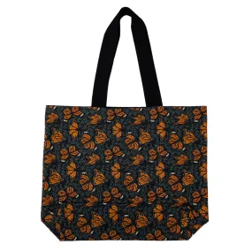 Monarch Butterfly Reversible Canvas Tote Bag