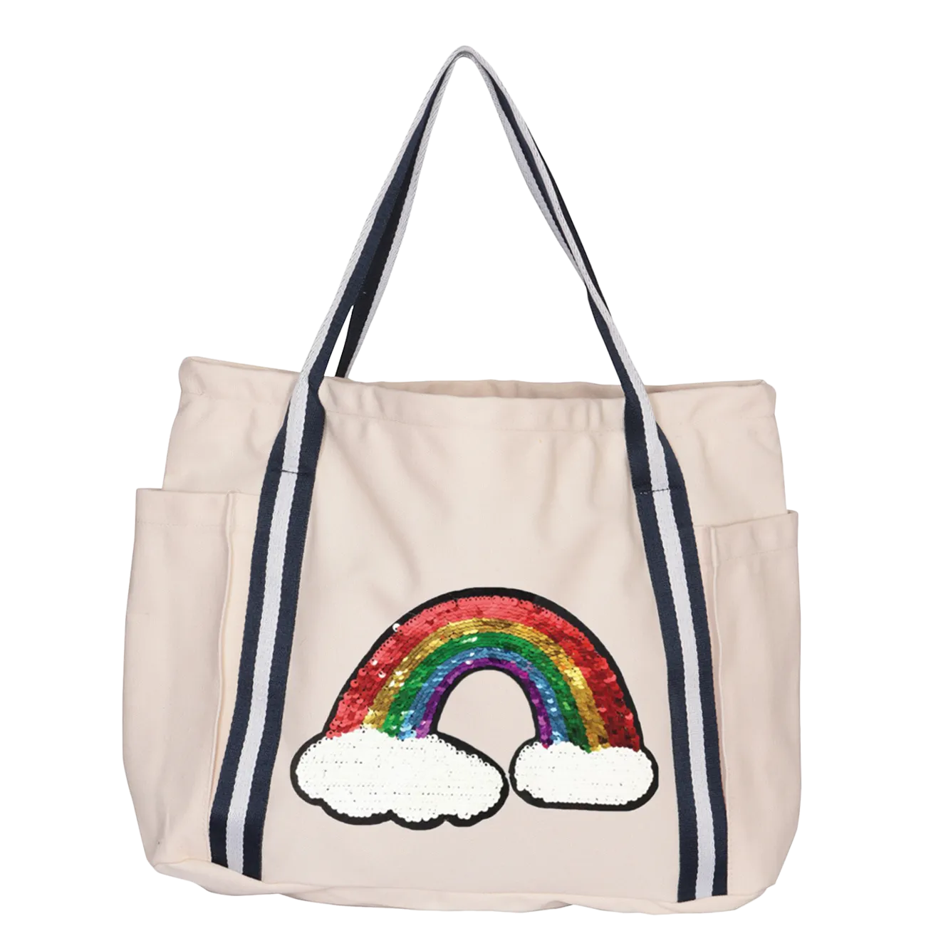 Reversible Sequin Rainbow Luxe Tote Bag