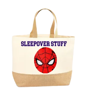 Reversible Sequin Spiderman XL Tote Bag