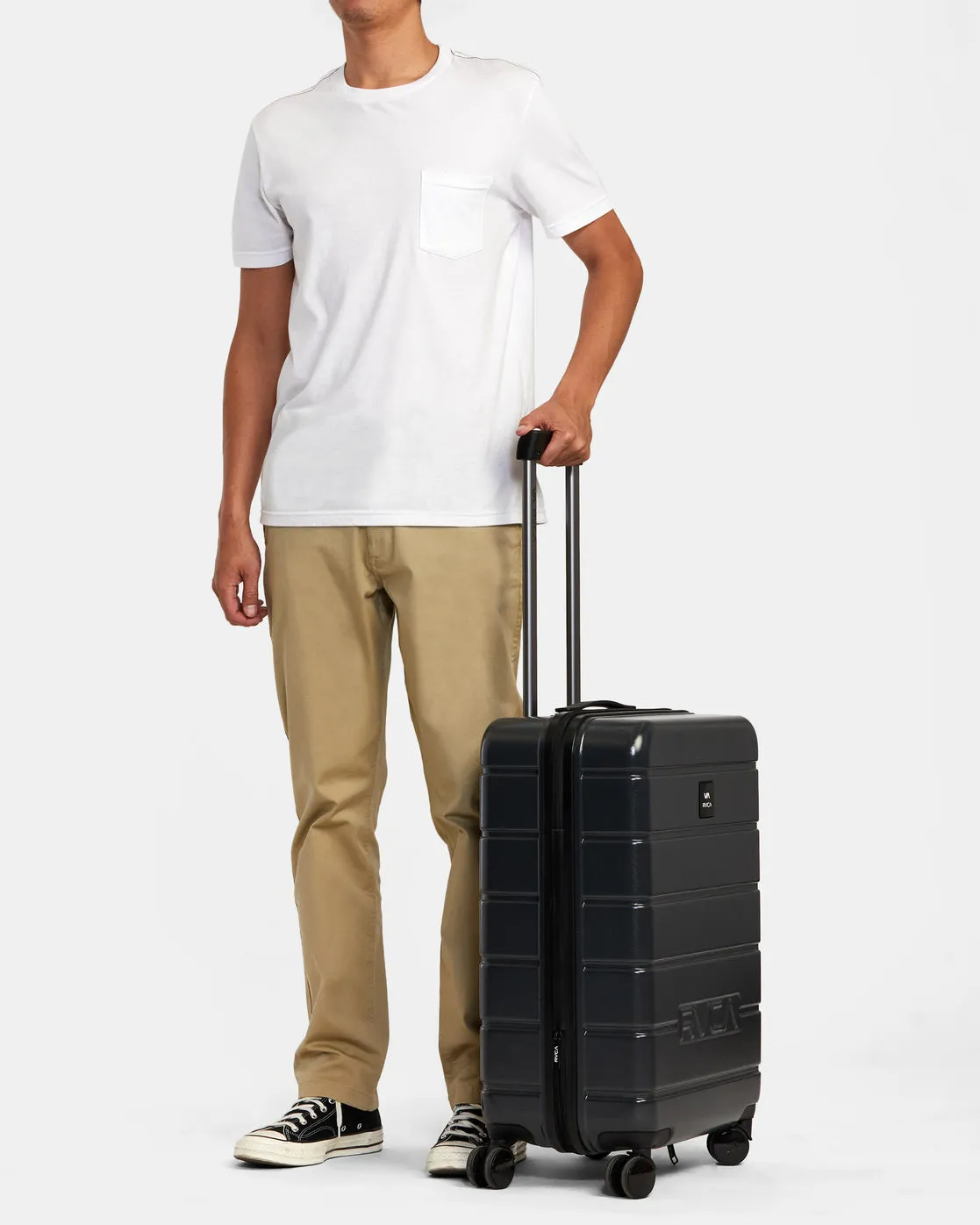 RVCA VA Medium Roller Hardcase Suitcase - Black