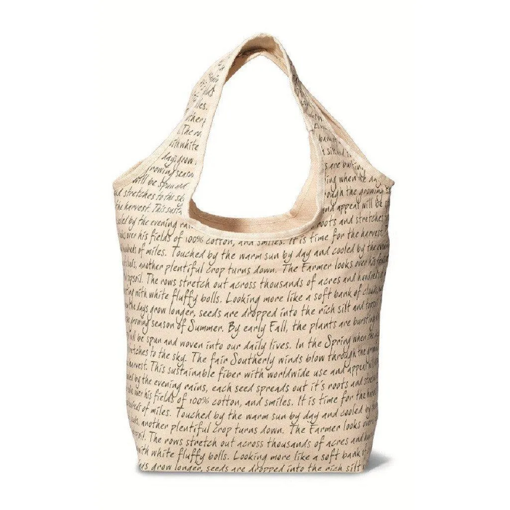 Script Reversible Personalized Cotton Tote