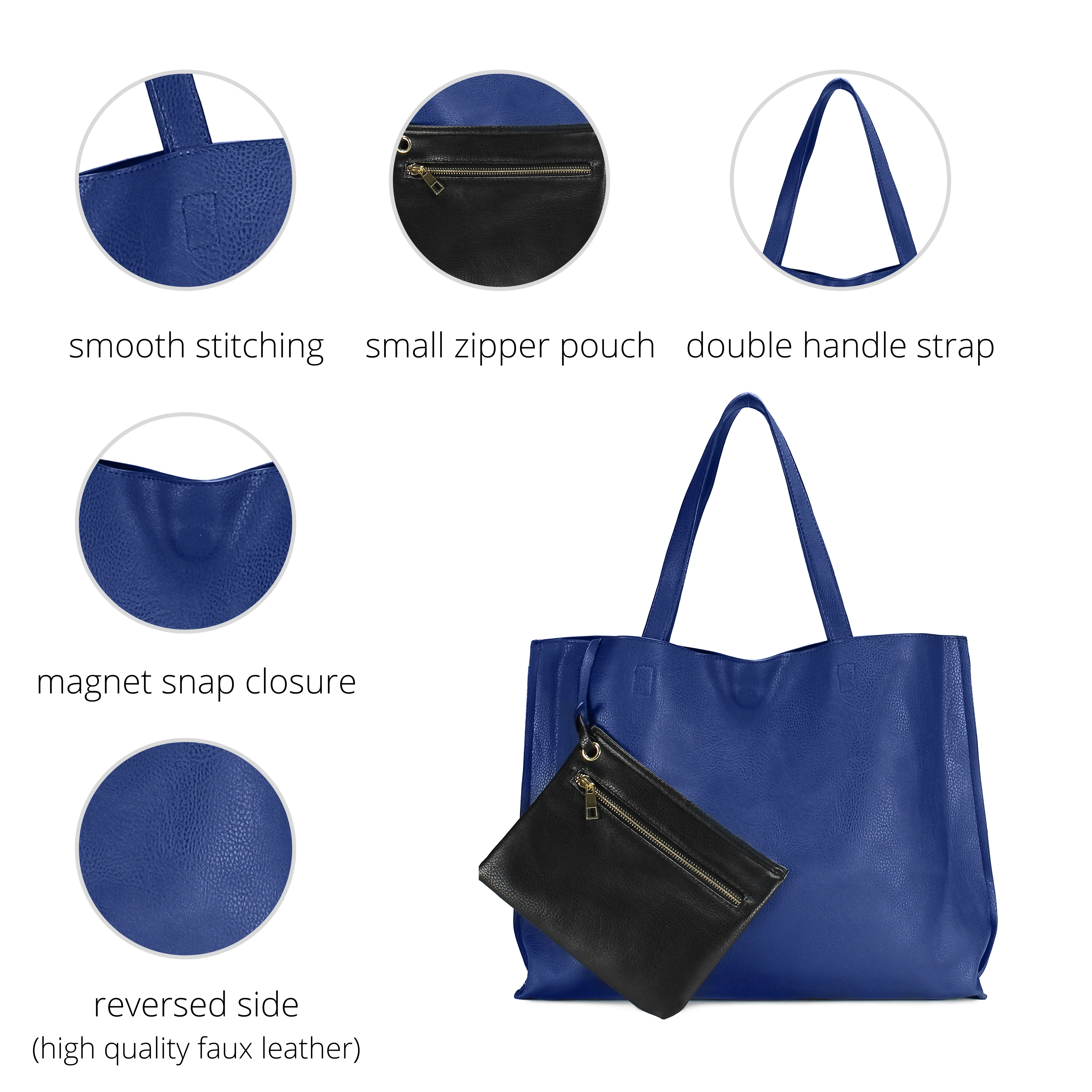 Stylish Reversible Tote Handbag H1842