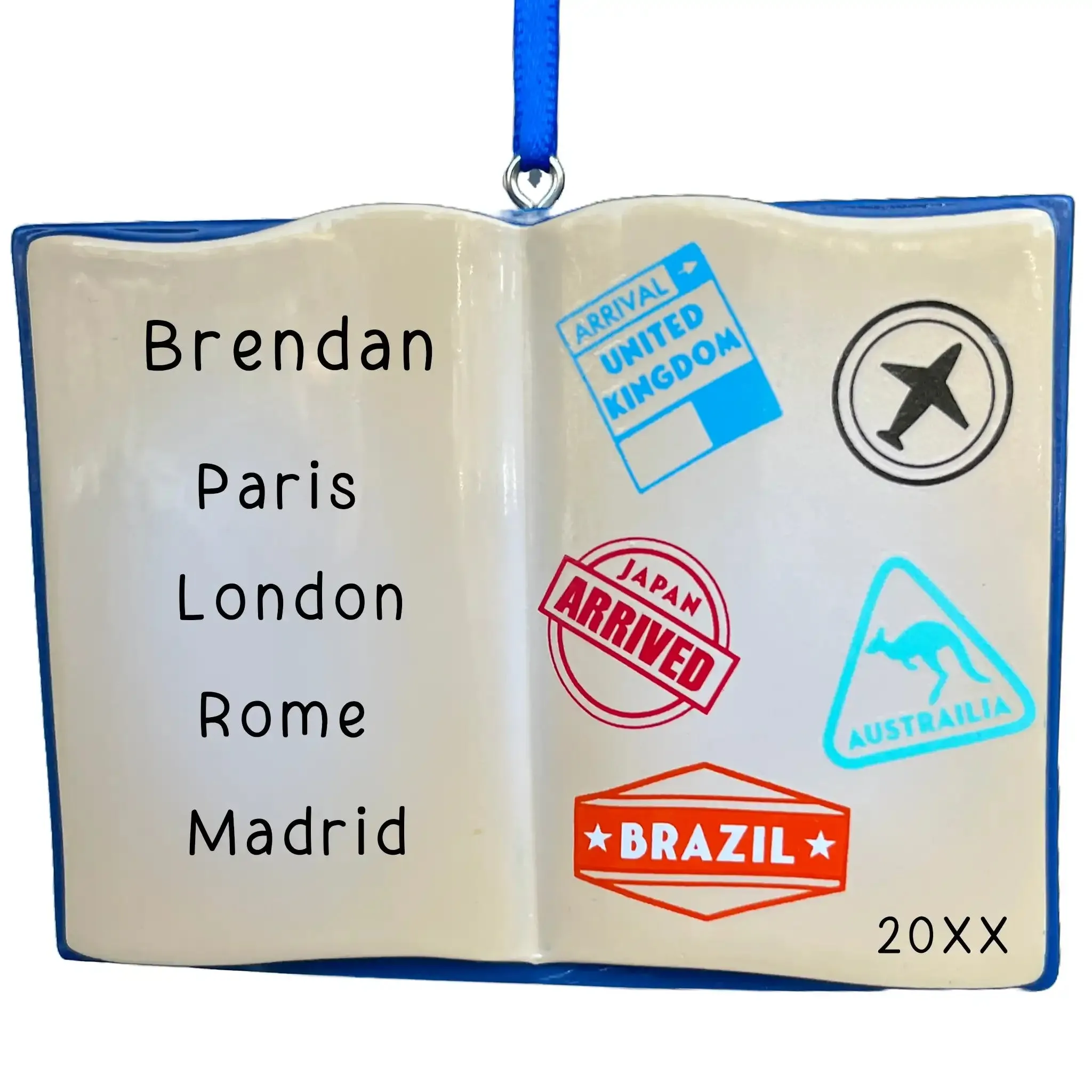 Travel Passport Personalized Ornament