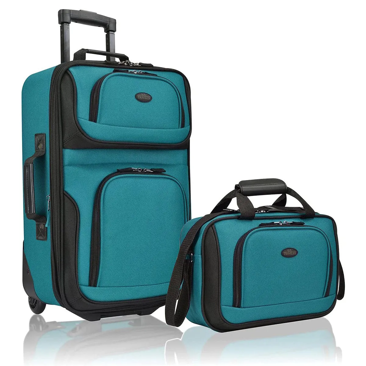 U.S. Traveler Rio Rugged Fabric Expandable Carry-on Luggage Set, 2 Wheel