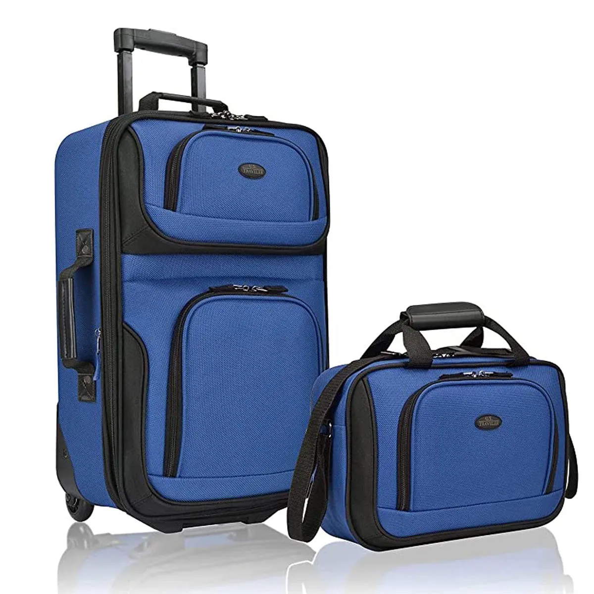 U.S. Traveler Rio Rugged Fabric Expandable Carry-on Luggage Set, 2 Wheel