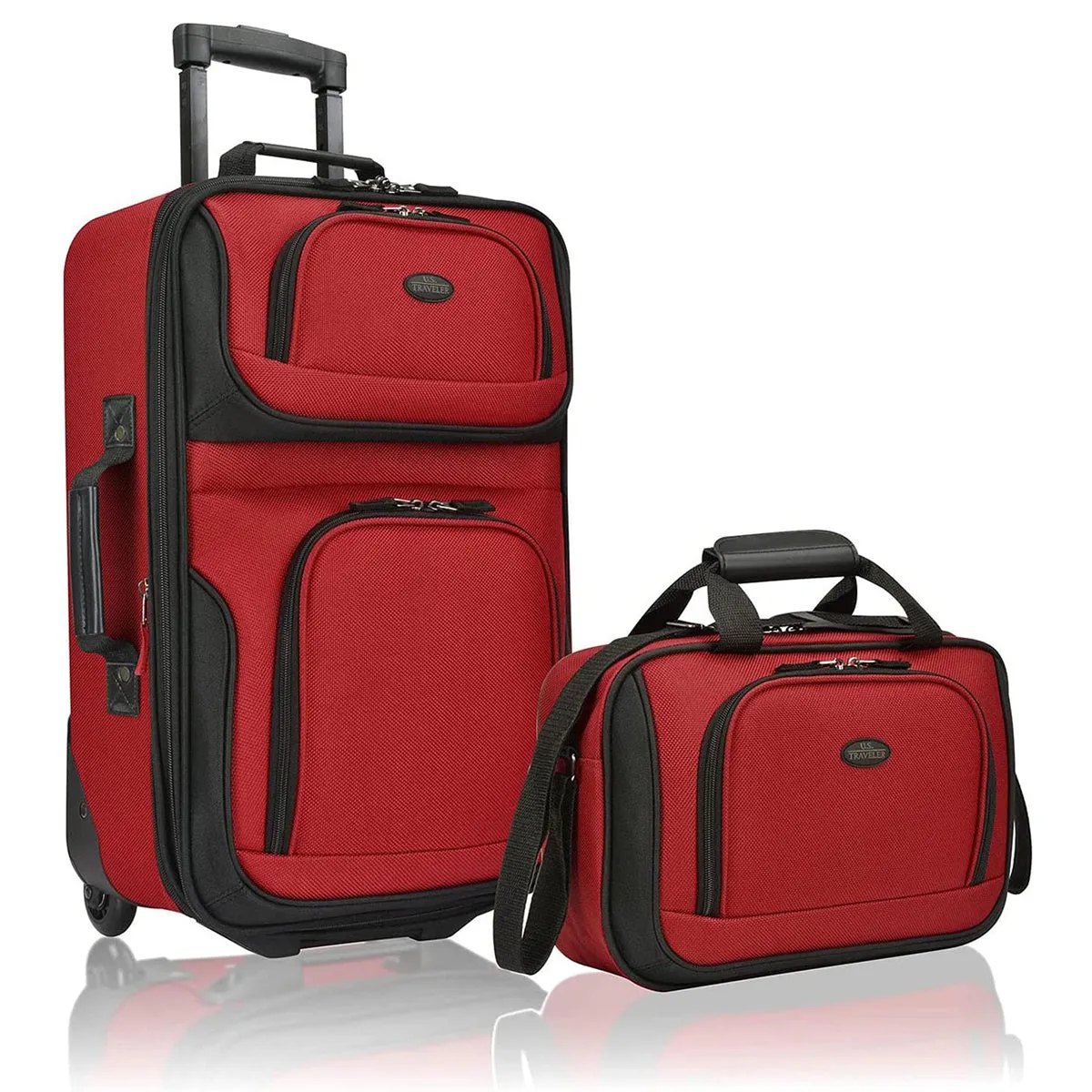 U.S. Traveler Rio Rugged Fabric Expandable Carry-on Luggage Set, 2 Wheel