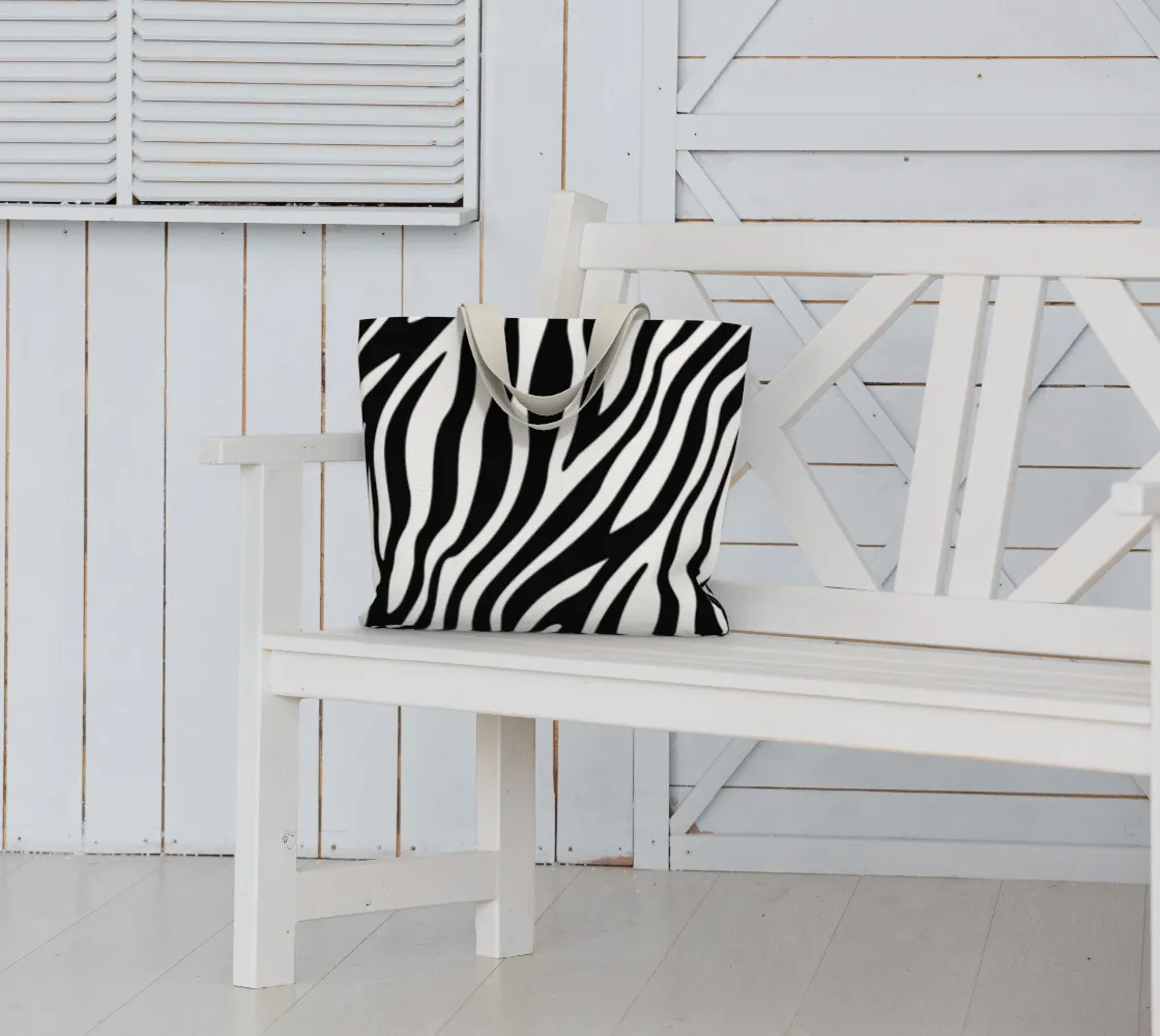 Zebra Oversized Cotton Tote Bag