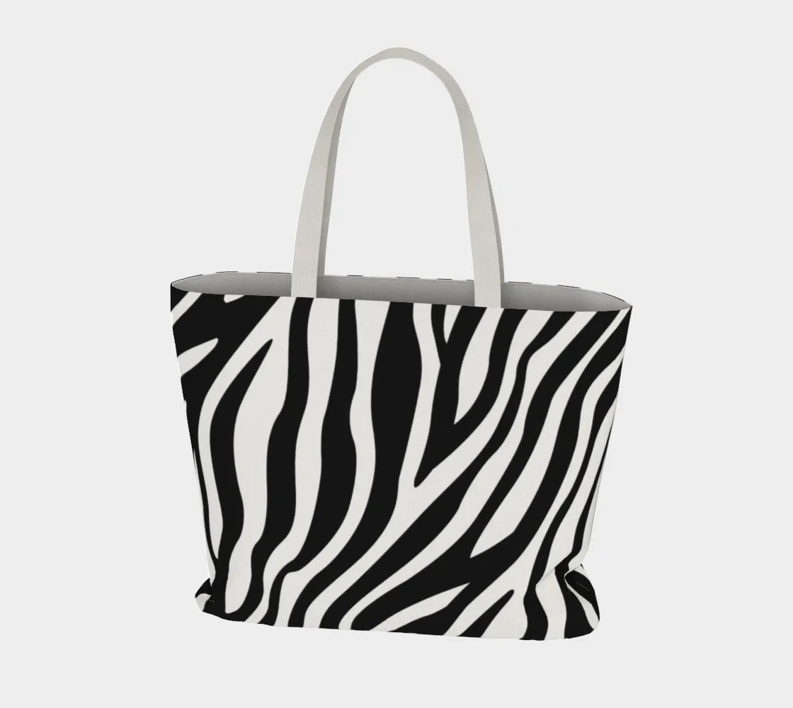 Zebra Oversized Cotton Tote Bag