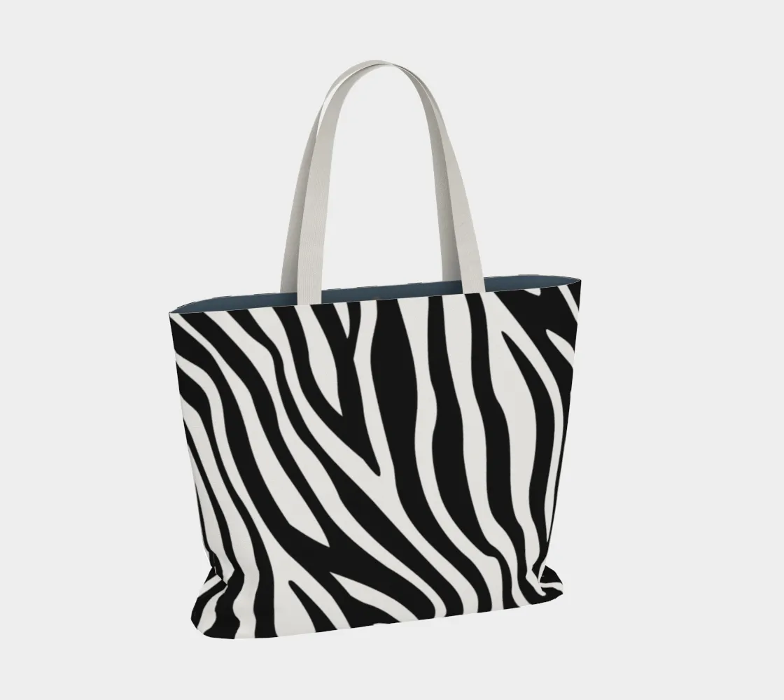 Zebra Oversized Cotton Tote Bag