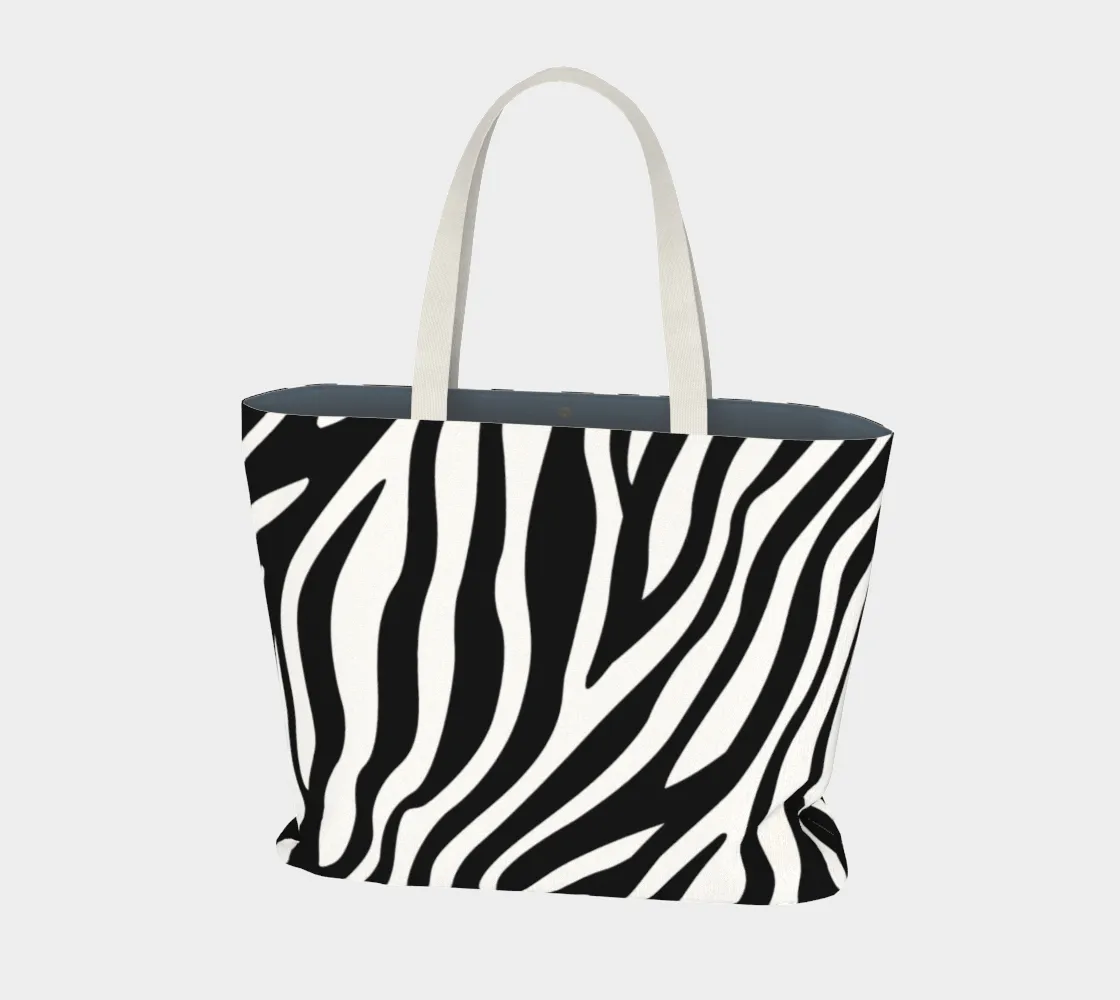 Zebra Oversized Cotton Tote Bag